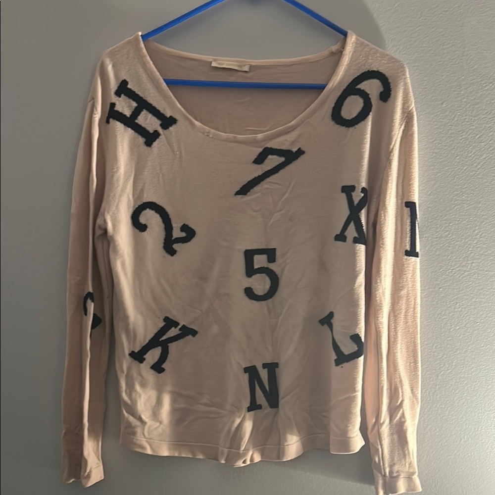 Women's Beige Graphic Top